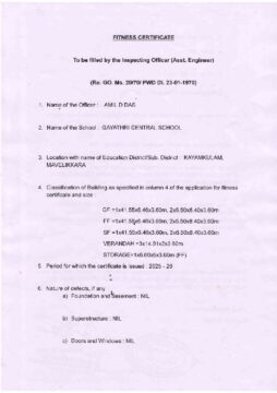 Building Fitness Certificate
